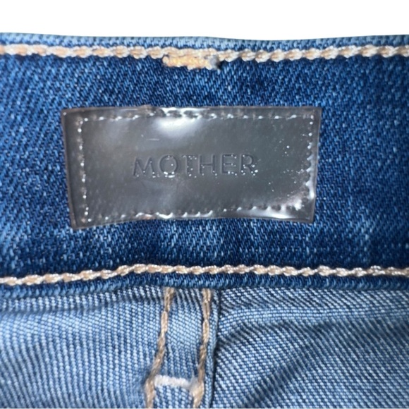 MOTHER The Vamp Spiked Heels to Tractor Wheels Skinny Ankle Jeans Blue Size 27 - Picture 10 of 15